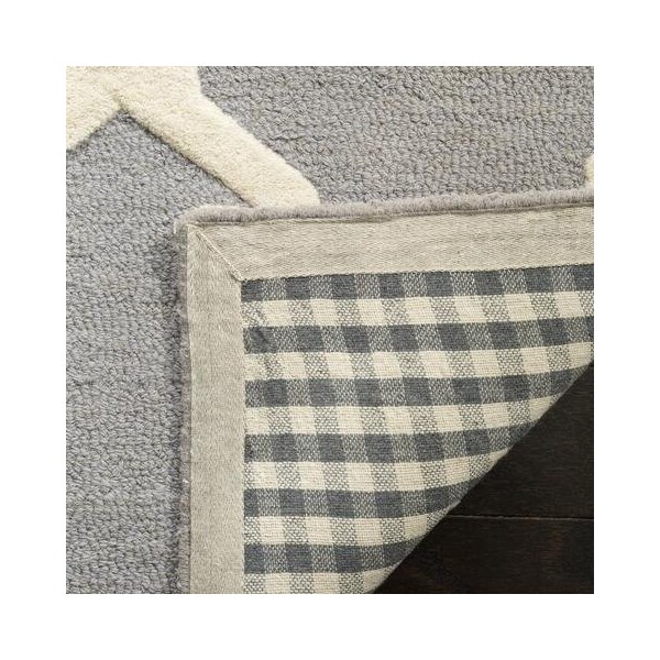 Safavieh 2 ft.-6 in. x 10 ft. Runner Transitional Cambridge- Silver and Ivory Hand Tufted Rug - CAM121D-210