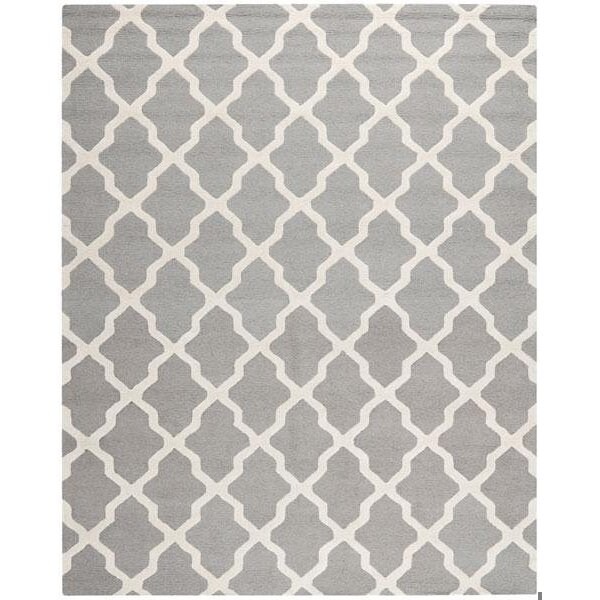 Safavieh 2 ft.-6 in. x 10 ft. Runner Transitional Cambridge- Silver and Ivory Hand Tufted Rug - CAM121D-210