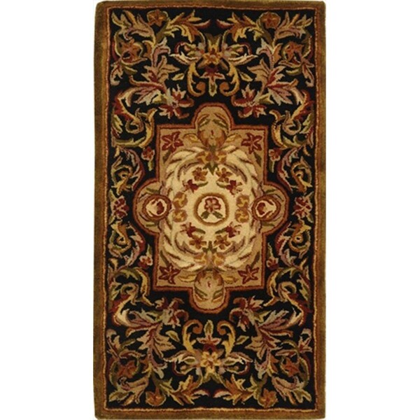 Safavieh 2 Ft. - 3 In. x 4 Ft. Accent- Traditional Classic Black And Beige Hand Tufted Rug - CL220B-24