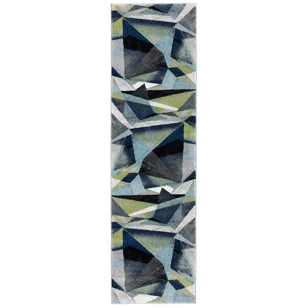 Safavieh 2 ft. 3 in. x 20 ft. Porcello Runner Rug Grey & Blue - PRL6940G-220
