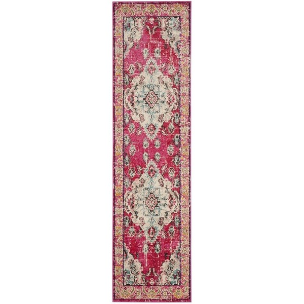 Safavieh Monaco Runner Area Rug, PInk and Multi - 2 ft. - 2 in. x 12 ft. - MNC243D-212