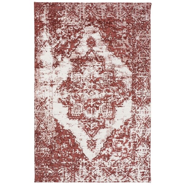 Safavieh 2 ft. 3 in. x 8 ft. Classic Vintage Rectangle Power Loomed Rug Rust & Ivory - CLV703P-28