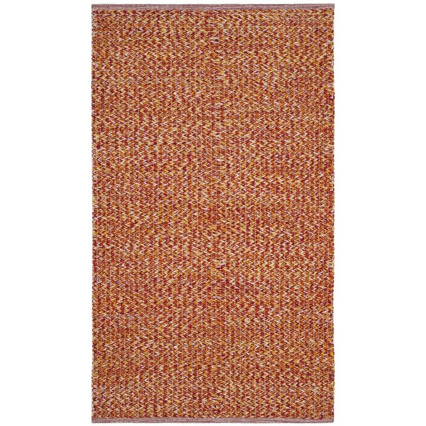Safavieh Montauk Rectangle Hand Woven Rug, Orange and Multi Color- 3 x 5 ft. - MTK602D-3
