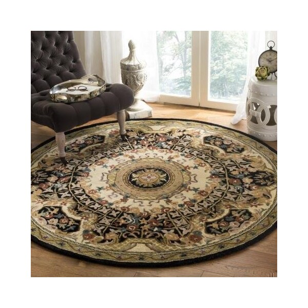 Safavieh 2 Ft. x 3 Ft. Accent- Traditional Classic Black And Gold Hand Tufted Rug - CL304A-2
