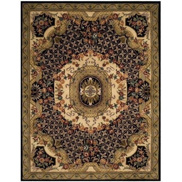 Safavieh 2 Ft. x 3 Ft. Accent- Traditional Classic Black And Gold Hand Tufted Rug - CL304A-2
