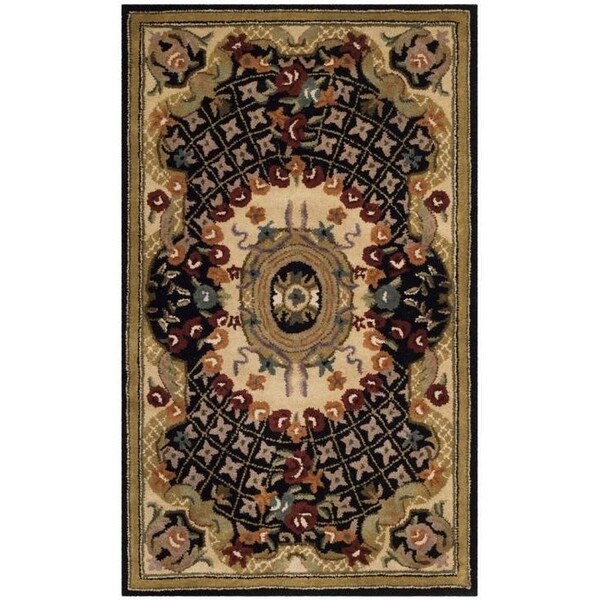 Safavieh 2 Ft. x 3 Ft. Accent- Traditional Classic Black And Gold Hand Tufted Rug - CL304A-2