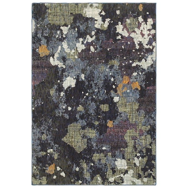 Oriental Weavers 1 ft. 10 in. x 3 ft. 2 in. Evolution Contemporary Area Rug, Navy - E8029A058100ST