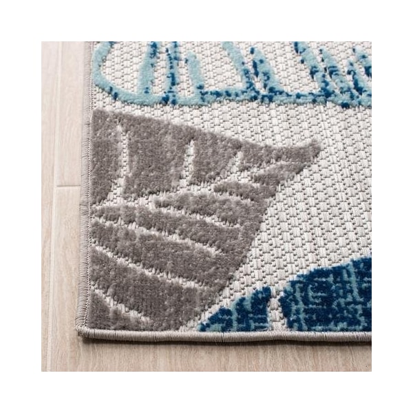Safavieh 8 x 10 ft. Cabana 800 Power-Loomed Rectangle Rug Gray & Blue - CBN831F-8