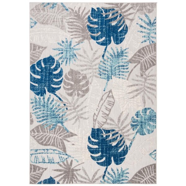 Safavieh 8 x 10 ft. Cabana 800 Power-Loomed Rectangle Rug Gray & Blue - CBN831F-8