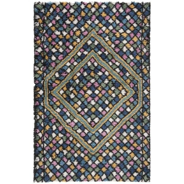 Safavieh Casablanca Bohemian Rectangle Hand Tufted RugsBlue & Gold 4 x 6 ft. - CSB750M-4