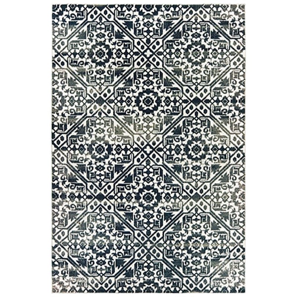 Oriental Weavers 2 ft. 3 in. x 7 ft. 6 in. Bowen Rectangular Area Rug Navy - B5506E068230ST