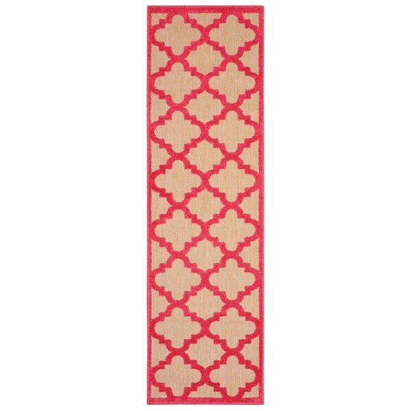 Oriental Weavers Cayman 660P9 2x8 Runner - Sand/ Pink-Polypropylene - C660P9068230ST