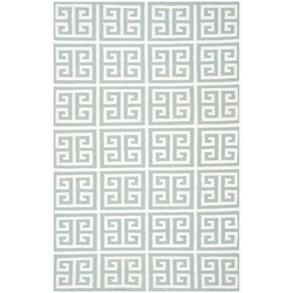Safavieh 3 X 5 Ft. Small Rectangle Contemporary Dhurries- Blue And Ivory- Flatweave Rug - DHU626A-3