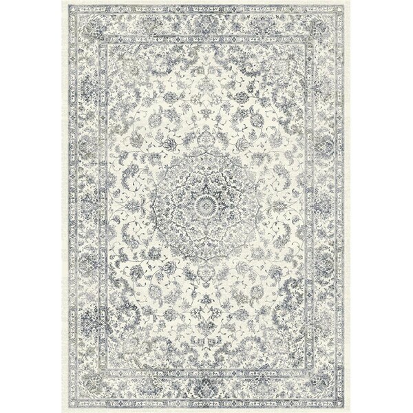 Dynamic Rugs 57109 Ancient Garden Collection 5.3 in. Traditional Round Rug- Cream - ANR5571096666