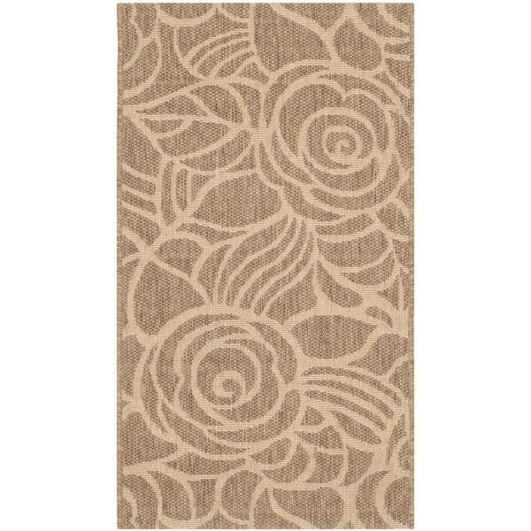 Safavieh 2 Ft. -7 In. X 8 Ft. -2 In. Runner Indoor-Outdoor Courtyard- Coffee And Sand- Machine Made Rug - CY5141B-38