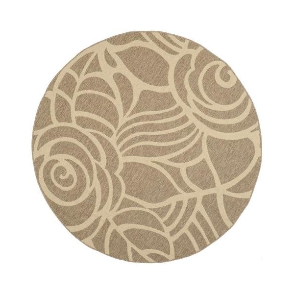 Safavieh 2 Ft. -7 In. X 8 Ft. -2 In. Runner Indoor-Outdoor Courtyard- Coffee And Sand- Machine Made Rug - CY5141B-38