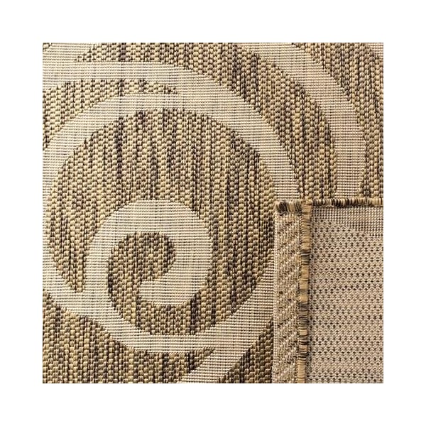 Safavieh 2 Ft. -7 In. X 8 Ft. -2 In. Runner Indoor-Outdoor Courtyard- Coffee And Sand- Machine Made Rug - CY5141B-38