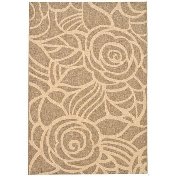 Safavieh 2 Ft. -7 In. X 8 Ft. -2 In. Runner Indoor-Outdoor Courtyard- Coffee And Sand- Machine Made Rug - CY5141B-38
