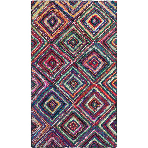 Safavieh Nantucket Rectangle Hand Tufted Rug, Multi Color- 2 ft.-3 in. x 13 ft. - NAN317A-213