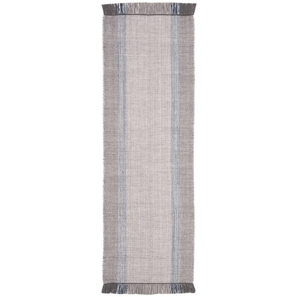 Safavieh 2 ft.-3 in. x 8 ft. Montauk Runner Hand Loomed Rug Blue & Grey - MTK301M-28