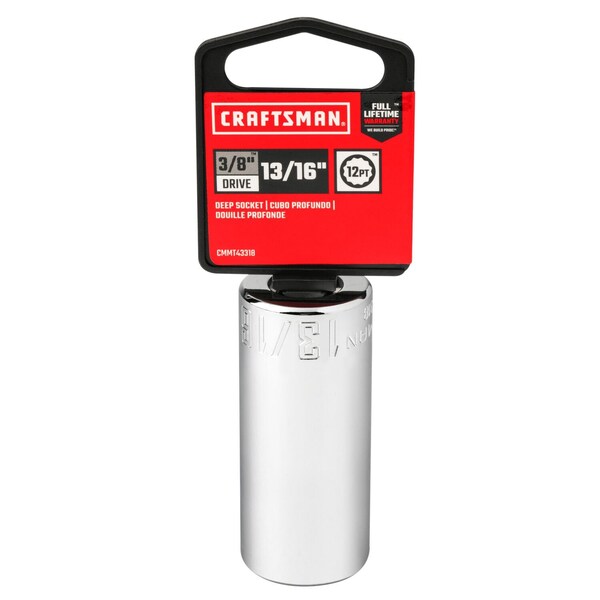 Craftsman Sockets, 13/16" S X 3/8" drive S SAE 12 - CMMT43318
