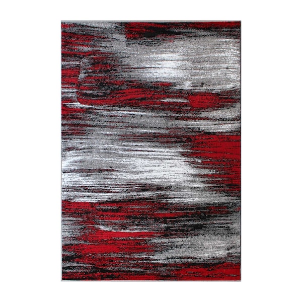 Flash Furniture Red 5x7 Abstract Area Rug - ACD-RGTRZ863-57-RD-GG