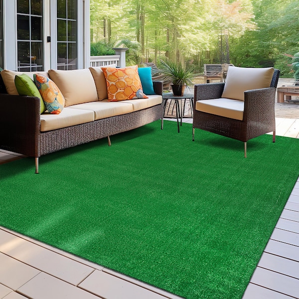 World Rug Gallery Contemporary Boho Indoor/Outdoor Area Rug 5'x7' Gray Area Rug - 360GREEN6X9