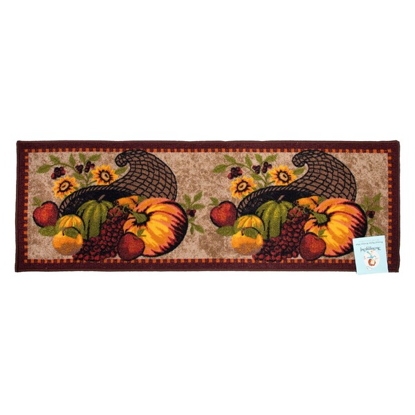 Monarch Brands Sloppy Chef Printed Rug - 20in x 60in, Harvest - PNP-KTC-20X60-HAR