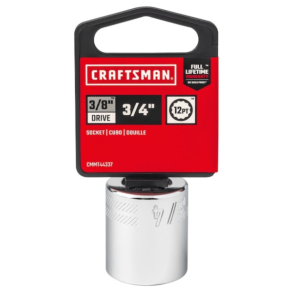 Craftsman Sockets, 3/4" S x 3/8" Drive S SAE 12 Po - CMMT44337