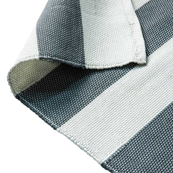 Flash Furniture 5x7 Indoor-Outdoor Grey/White Cabana Area Rug - CI-20-9409-57-GR-WH-GG
