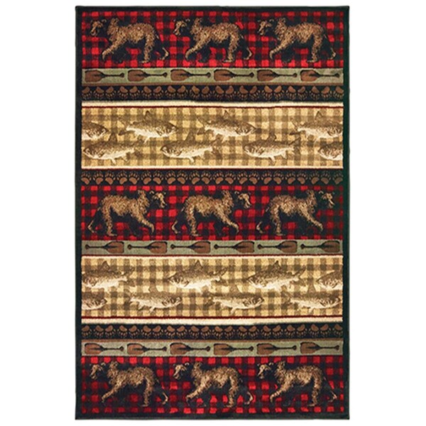 Oriental Weavers 9 ft. 10 in. x 12 ft. 10 in. Woodlands Rectangular Area Rug Red - W9594B300390ST