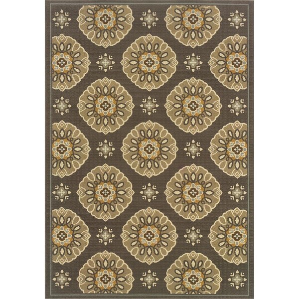 Sphinx By Oriental Weavers Oriental Weavers Bali 5863N 9x13 Rectangle - Grey/ Gold-Polypropylene - B4863N259396ST