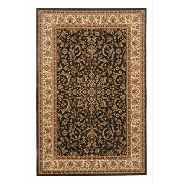 Radici Usa Inc Radici 1318-1526-BLACK Noble Rectangular Black Traditional Italy Area Rug; 5 ft. 3 in. W x 5 ft. 3 in. H - 1318/1526/BLACK