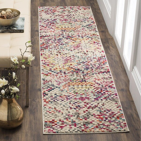 Safavieh 2 ft.-2 in. x 10 ft. Monaco Power Loomed Runner Rug, Grey and Multi - MNC241G-210