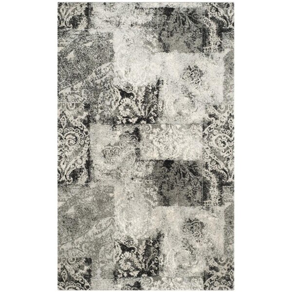 Safavieh 8 x 10 ft. Rectangle Retro Power Loomed RugCream & Grey - RET2137-1180-8