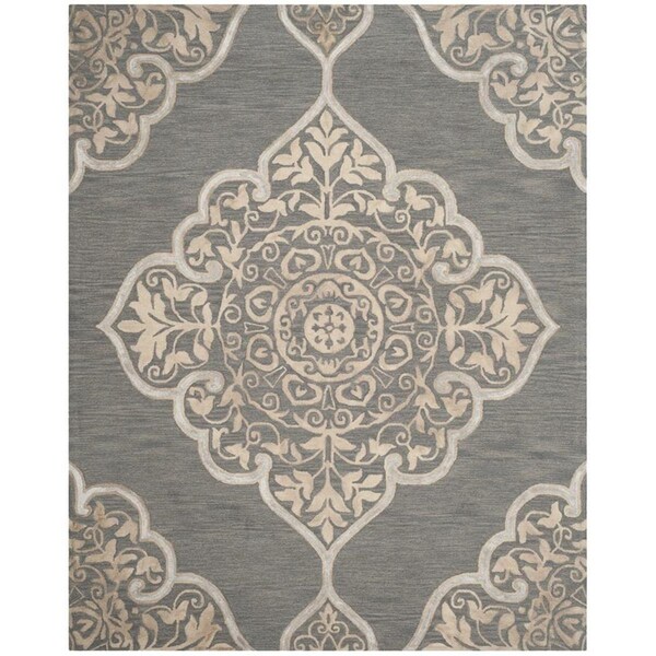 Safavieh Dip Dye Hand Tufted Large Rectangle Area RugSlate & Beige 8 x 10 ft. - DDY510B-8