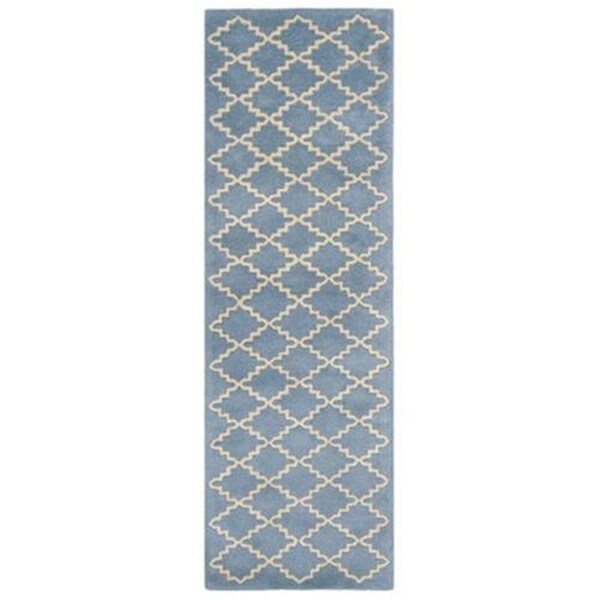 Safavieh 2 Ft. - 3 In. x 13 Ft. Runner- Contemporary Chatham Blue Grey Hand Tufted Rug - CHT930A-213