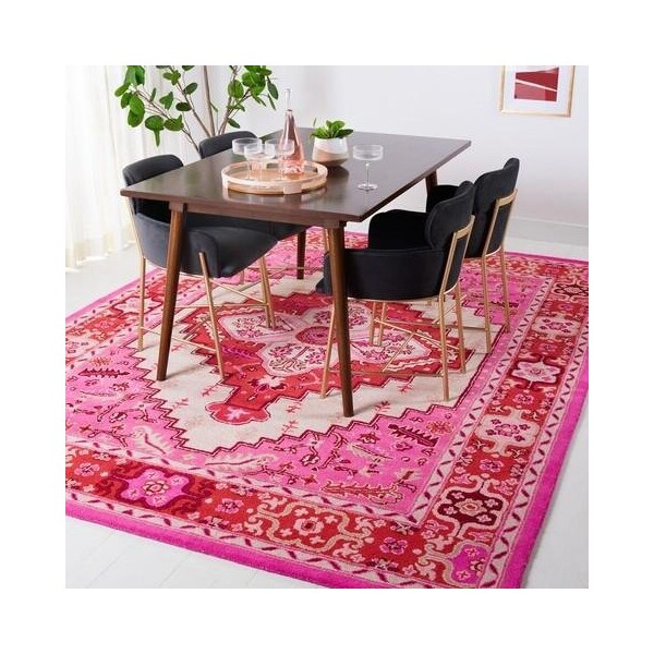 Safavieh 2 x 3 ft. Bellagio Hand Tufted Rug, Accent - Red Pink and Ivory - BLG545A-2