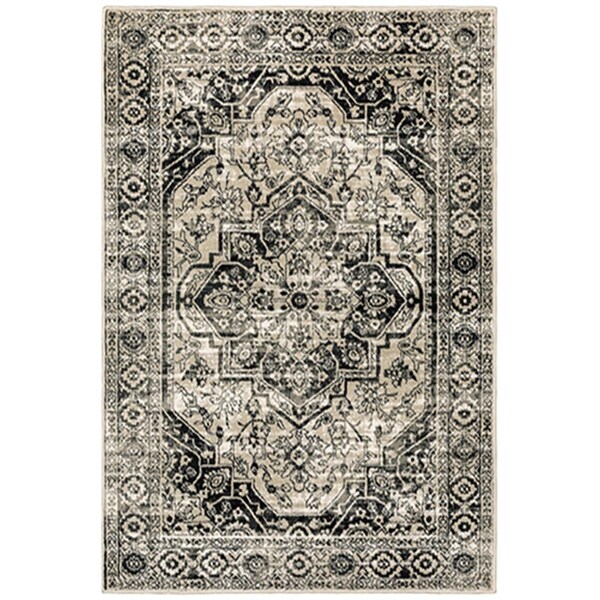 Oriental Weavers 6 ft. 7 in. x 9 ft. 2 in. Georgia 429G0 Rectangle Area RugGrey - G429G0200280ST