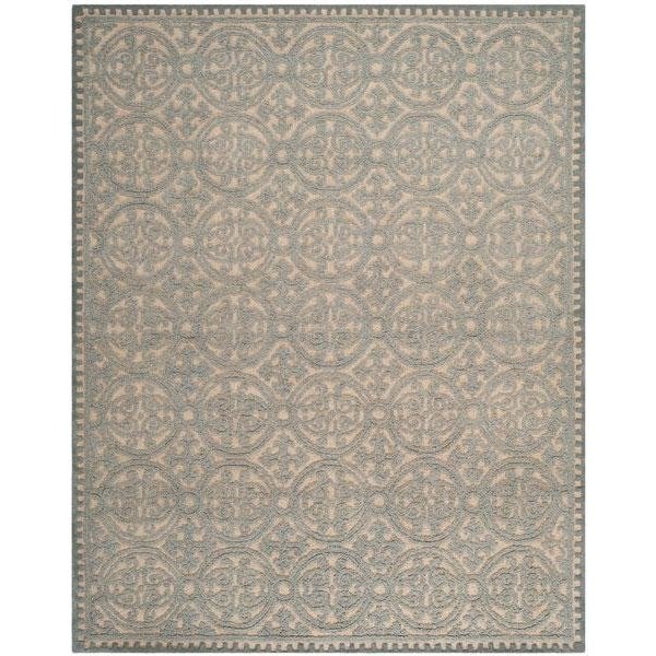 Safavieh Cambridge Hand Tufted Large Rectangle Rug, Dusty Blue - Cement, 8 x 10 ft. - CAM236A-8