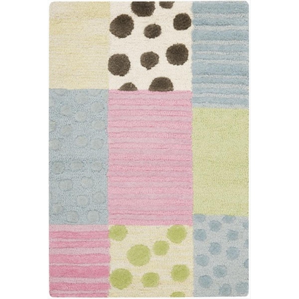 Safavieh 4 x 6 ft. Small Rectangle Novelty Kids Blue and Pink Hand Tufted Rug - SFK322A-4