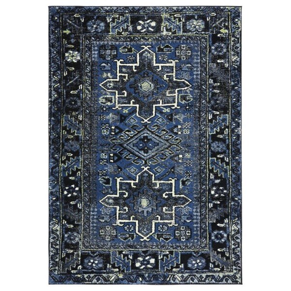 Safavieh 4 x 6 ft. Vintage Hamadan Southwestern Rectangle Power Loomed Rug Blue & Gray - VTH211N-4