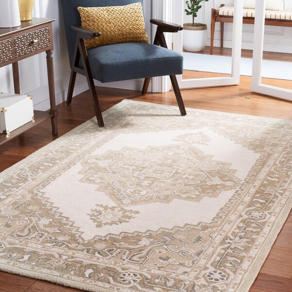 Safavieh 6 x 6 ft. Metro Hand Tufted Square Area Rug, Ivory & Beige - MET615B-6SQ
