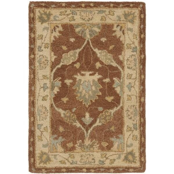 Safavieh 4 x 6 ft. Small Rectangle Traditional Antiquity- Brown and Taupe Hand Tufted Rug - AT315A-4