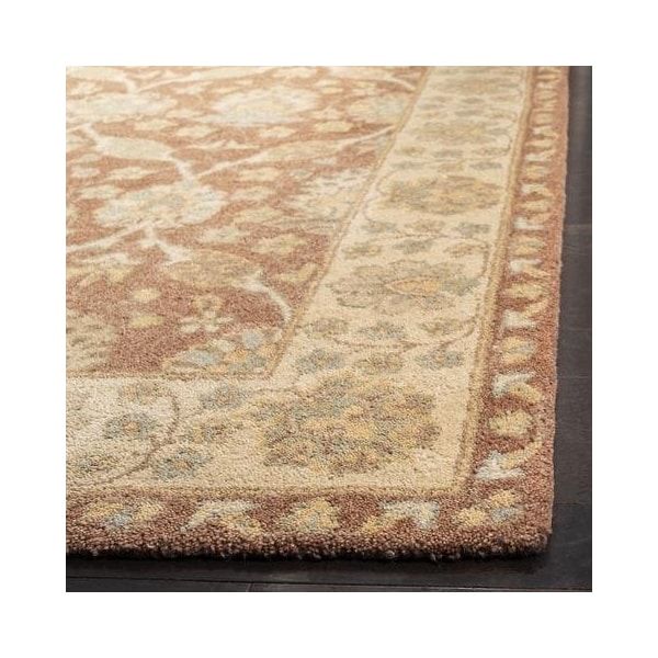 Safavieh 4 x 6 ft. Small Rectangle Traditional Antiquity- Brown and Taupe Hand Tufted Rug - AT315A-4