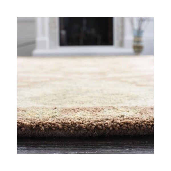 Safavieh 4 x 6 ft. Small Rectangle Traditional Antiquity- Brown and Taupe Hand Tufted Rug - AT315A-4