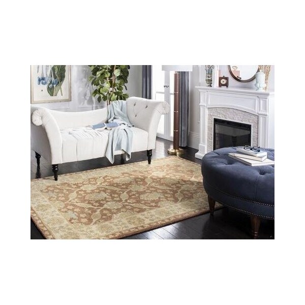 Safavieh 4 x 6 ft. Small Rectangle Traditional Antiquity- Brown and Taupe Hand Tufted Rug - AT315A-4