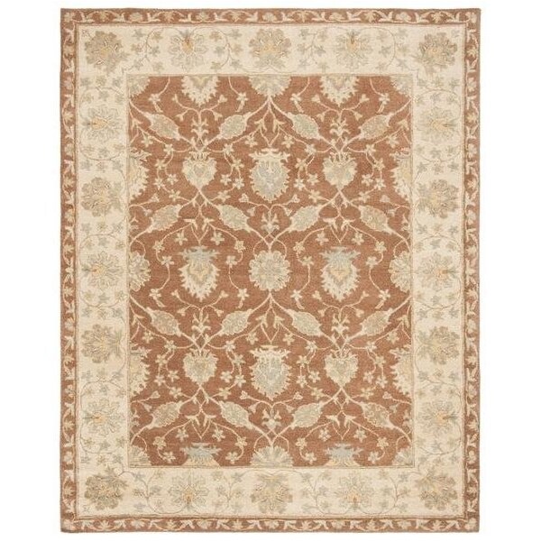 Safavieh 4 x 6 ft. Small Rectangle Traditional Antiquity- Brown and Taupe Hand Tufted Rug - AT315A-4