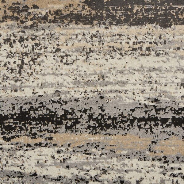 Homeroots 5 x 7 ft. Beige & Black Abstract Desert Area Rug - 395776