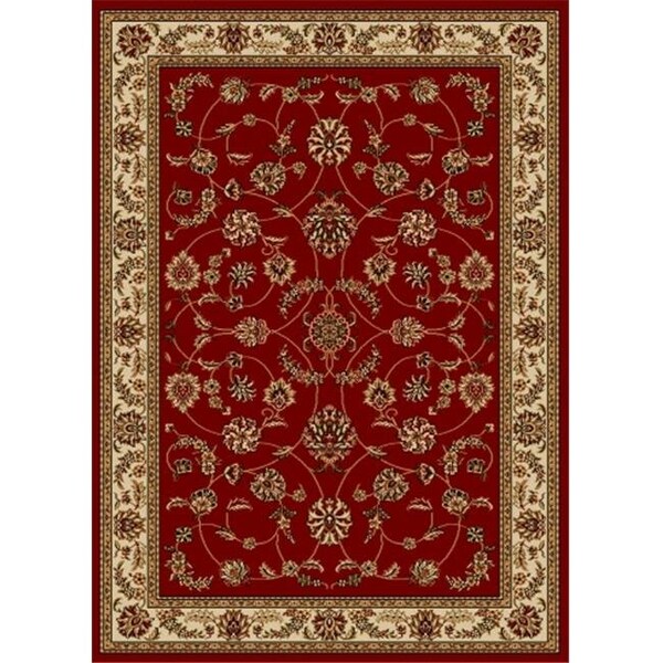 Radici Usa Inc Radici 1596-1334-RED Como Rectangular Red Traditional Italy Area Rug; 2 ft. 2 in. W x 7 ft. 7 in. H - 1596/1334/RED